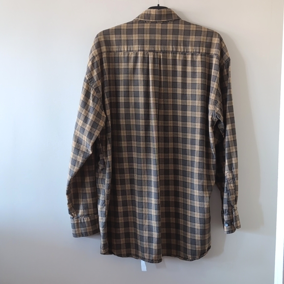 Viyella wool blend check long sleeve button shirt size L - Picture 2 of 5
